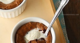 Deep Dish Hot Fudge Brownie Sundaes For Two from www.chocolatemoosey.com @chocolatemoosey