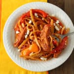Chicken Fajita Feta-ccine | www,chocolatemoosey.com