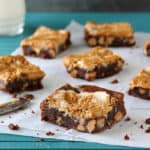 Fudgy Fluffernutter Swirl Brownies | www.chocolatemoosey.com