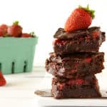 Chocolate Covered Strawberry Brownies | www.chocolatemoosey.com