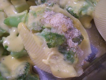 Broccoli and Cheese Stuffed Shells from www.chocolatemoosey.com Broccoli and Cheese Stuffed Shells