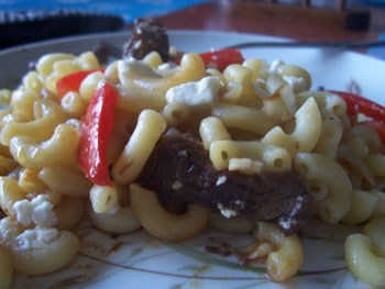 Thai Inspired Beef and Pasta from www.chocolatemoosey.com