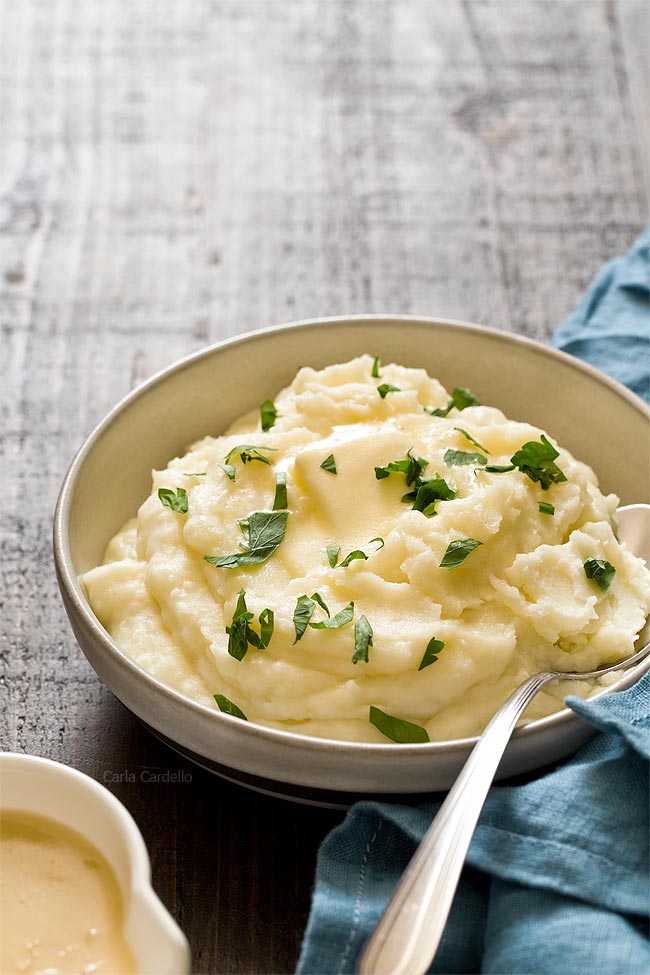 Garlic Mashed Potatoes For Two without leftovers