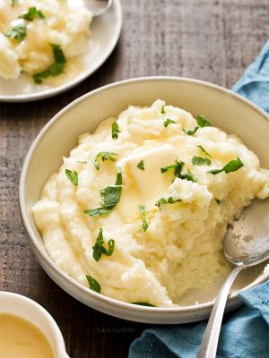 Garlic Mashed Potatoes For Two