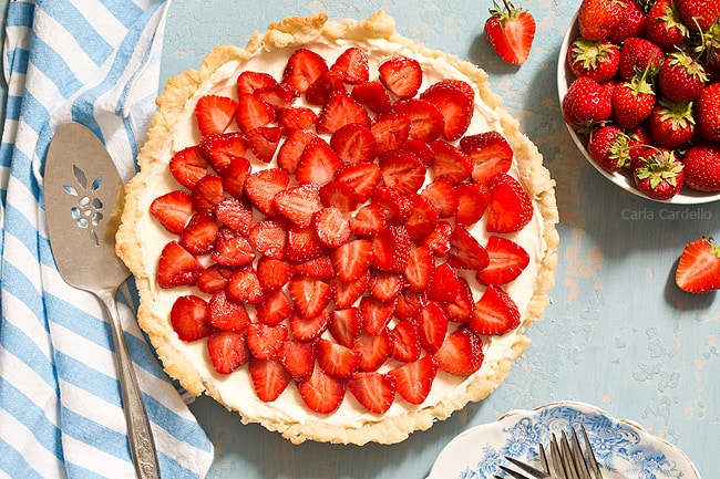 Strawberry Cream Cheese Tart is like eating a strawberry pie and cheesecake in one bite.