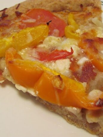 Goat Cheese Pizza from www.chocolatemoosey.com