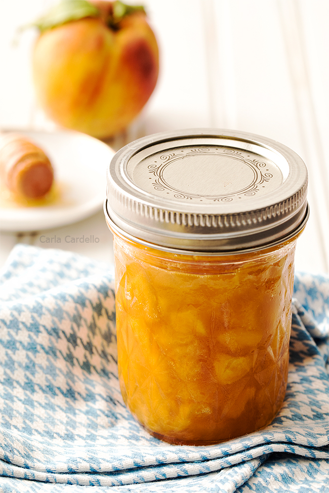 Peach Jam in a jar