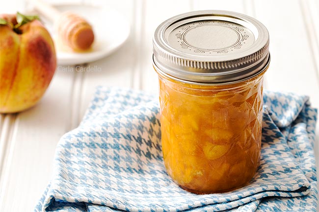 Peach Jam in a jar