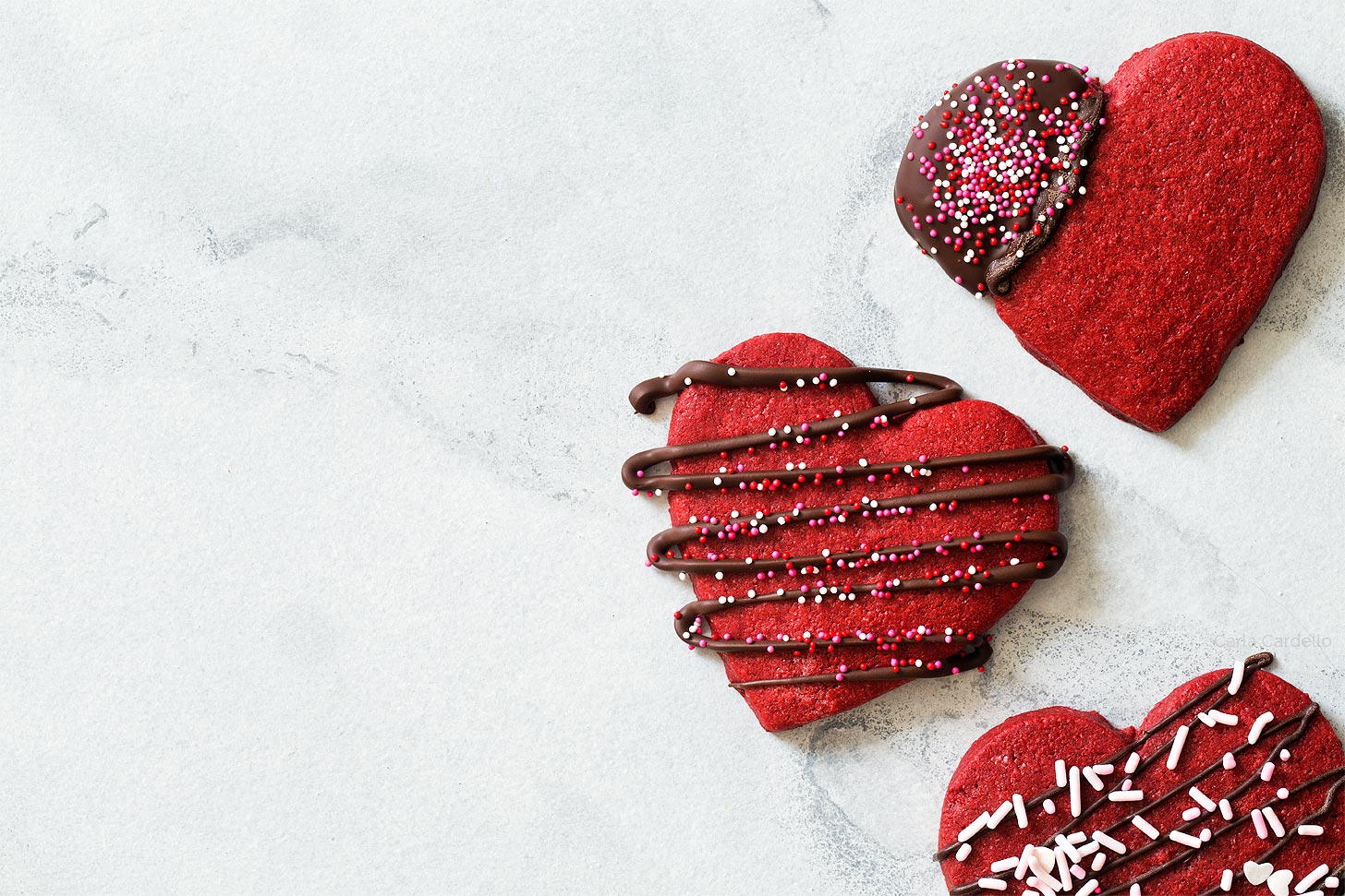 Red Velvet Sugar Cookies for Valentine's Day and Christmas