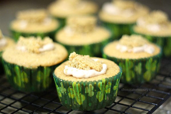 Irish Cream Cupcakes | www.chocolatemoosey.com