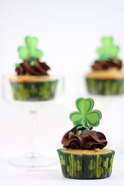 Irish Cream Cupcakes | www.chocolatemoosey.com