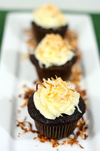 Award Winning Chocolate Coconut Cupcakes | www.chocolatemoosey.com