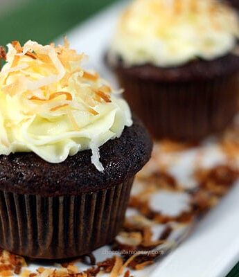 Award Winning Chocolate Coconut Cupcakes | www.chocolatemoosey.com