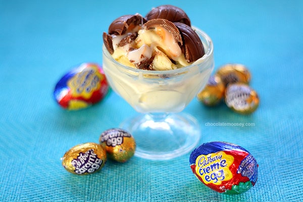 Cadbury Creme Egg Ice Cream recipe for Easter dessert
