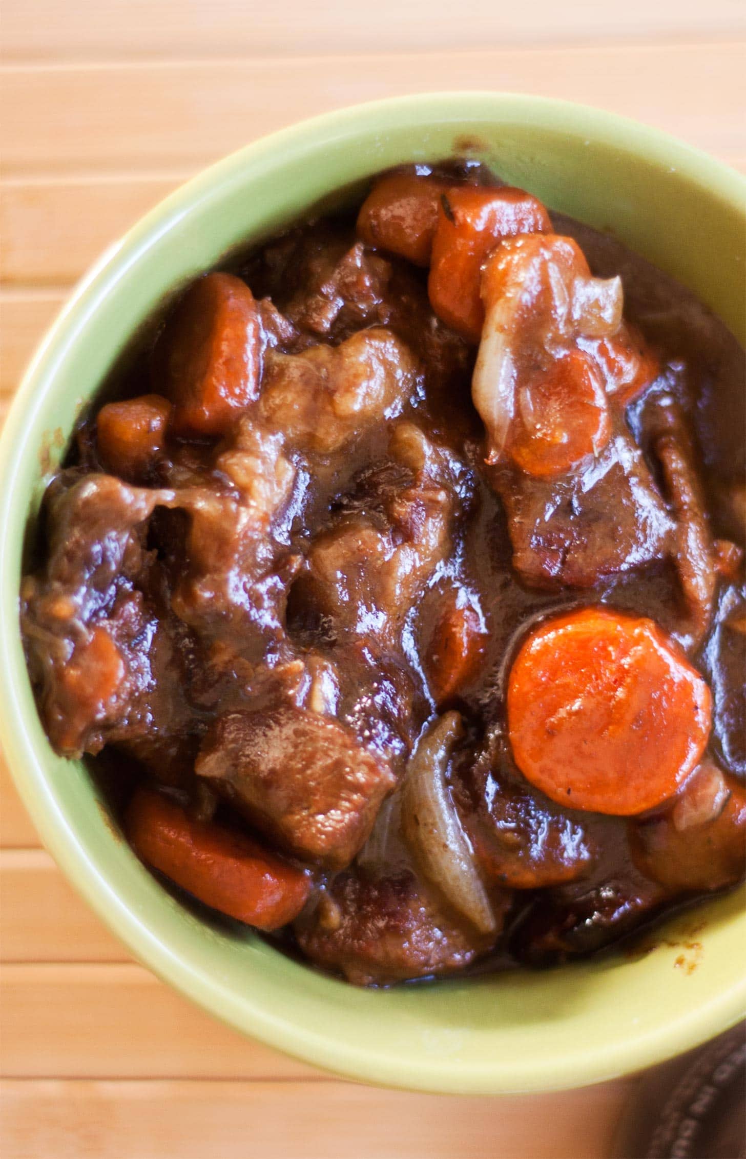 Guinness stout stew in a bowl