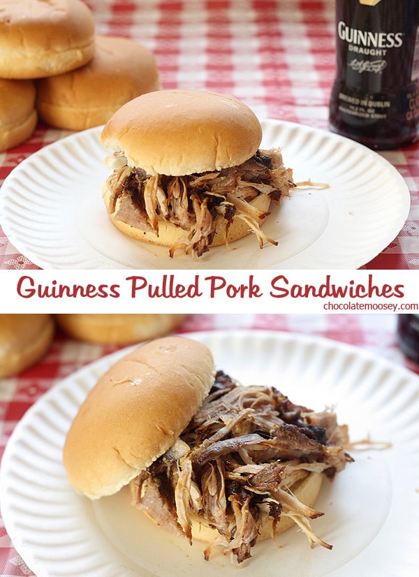 Guinness Pulled Pork Sandwiches made with beer