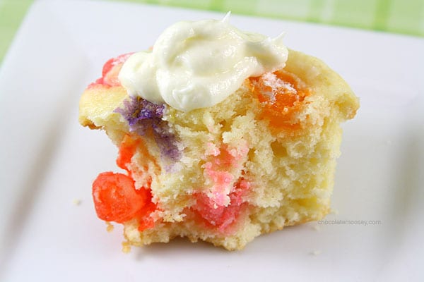 Jelly Bean Cupcakes | www.chocolatemoosey.com