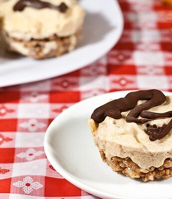 When it's too hot outside, cool down with these Peanut Butter Rice Krispie Ice Cream Cupcakes. Plenty of chocolate and peanut butter in every bite!