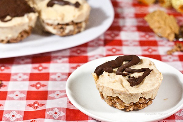 When it's too hot outside, cool down with these Peanut Butter Rice Krispie Ice Cream Cupcakes. Plenty of chocolate and peanut butter in every bite!