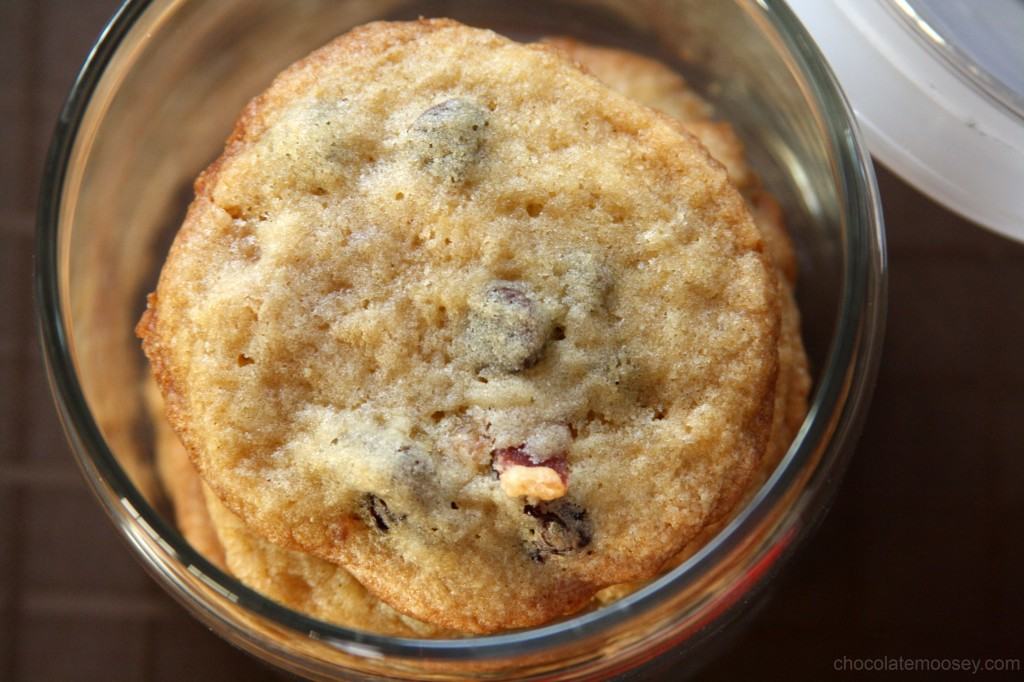 Bacon and Dried Cherry Chocolate Chip Cookies from www.chocolatemoosey.com