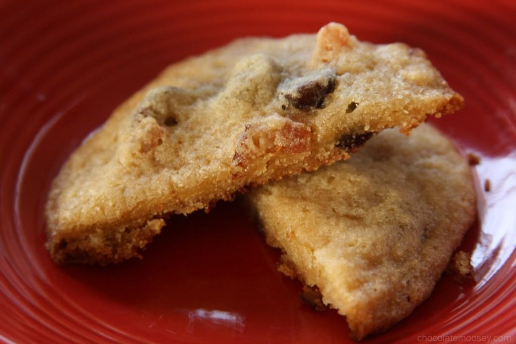 Bacon and Dried Cherry Chocolate Chip Cookies from www.chocolatemoosey.com
