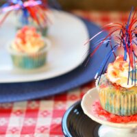 Red, White, and Blue Firecracker Cupcakes