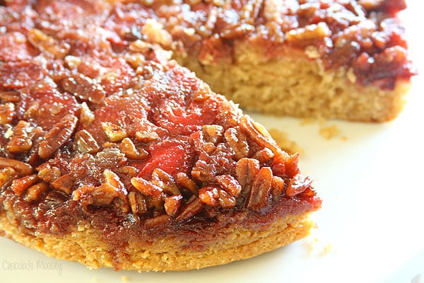 Award Winning Strawberry Pecan Upside Down Spice Cake