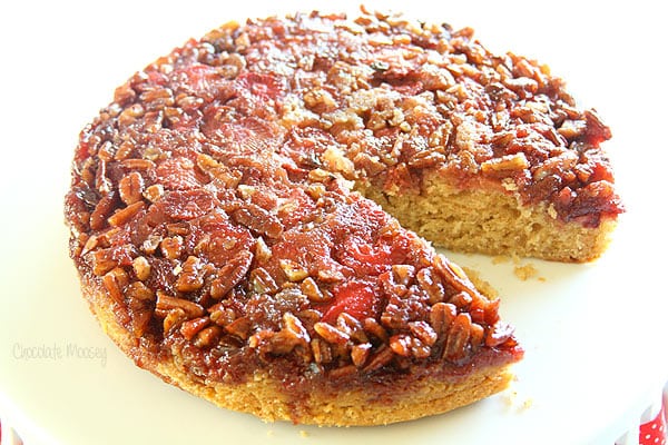 Award Winning Strawberry Pecan Upside Down Spice Cake