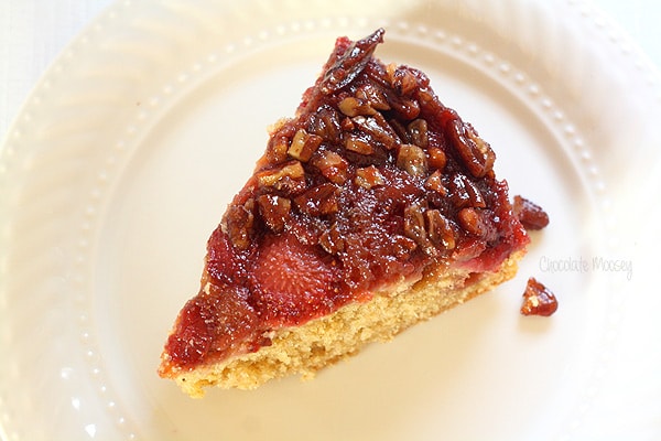 Award Winning Strawberry Pecan Upside Down Spice Cake