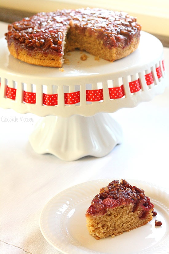 Award Winning Strawberry Pecan Upside Down Spice Cake