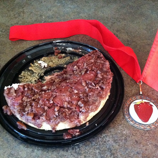 Award-Winning Strawberry Pecan Upside-Down Spice Cake