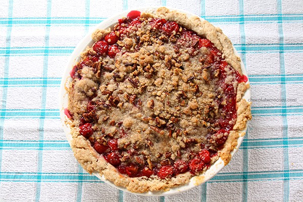 Cinnamon Pecan Cherry Pie | www.chocolatemoosey.com