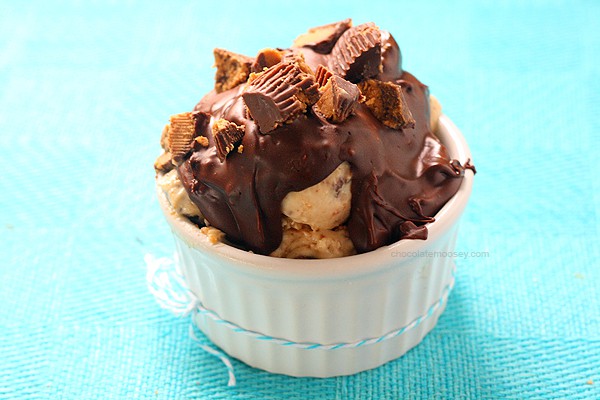 Homemade Chocolate Peanut Butter Magic Shell | www.chocolatemoosey.com