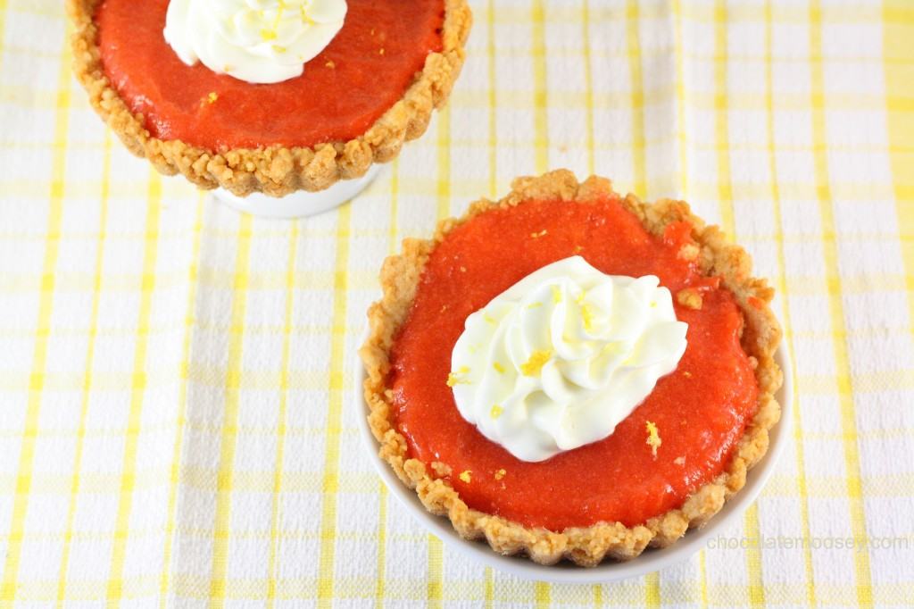 Golden Oreo Cherry Curd Tartlettes with Lemon Whipped Cream from www.chocolatemoosey.com