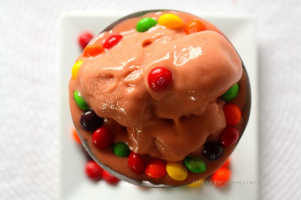 Skittles Ice Cream from www.chocolatemoosey.com