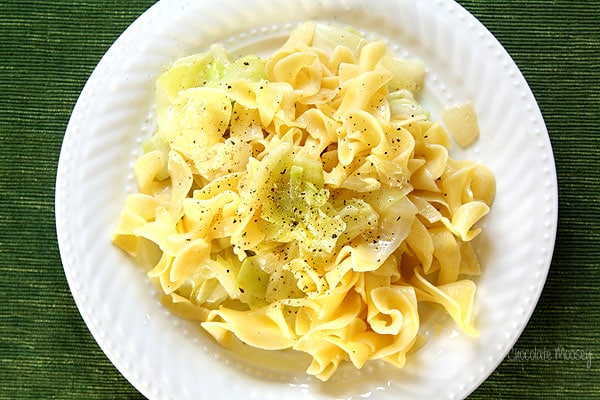 Haluski Cabbage And Noodles Homemade In The Kitchen