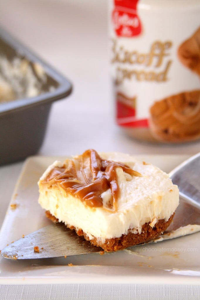 No-Bake Egg-Free Biscoff Swirl Cheesecake