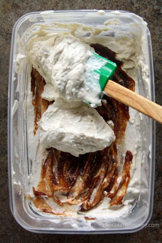 Apple Butter Cheesecake Ice Cream in Apple Bowls