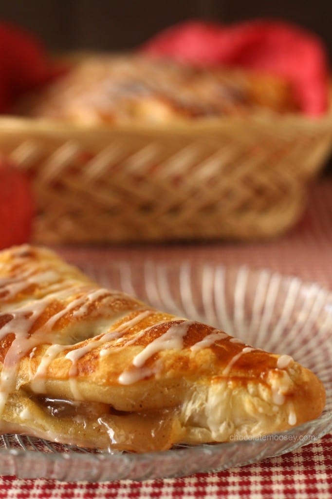 Close up of apple turnover