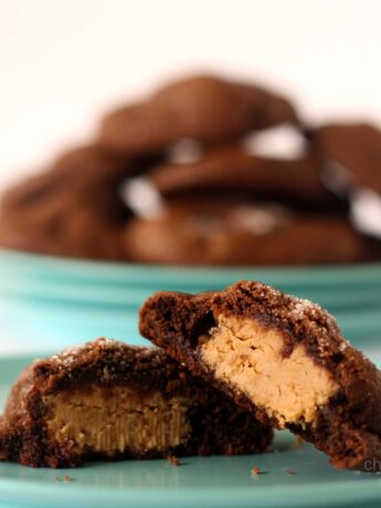 Peanut Butter-Stuffed Chocolate Cookies