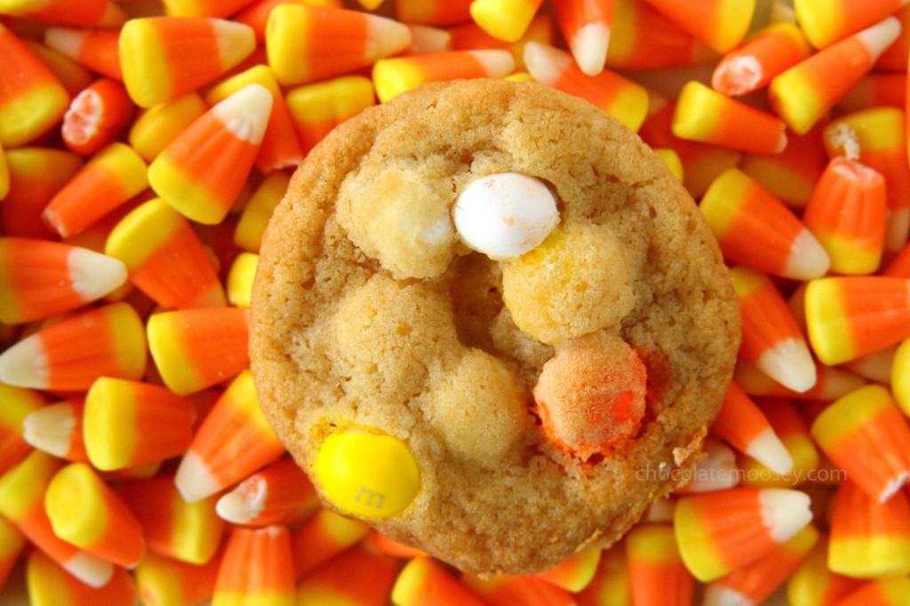 White Chocolate Candy Corn MnM Cookies