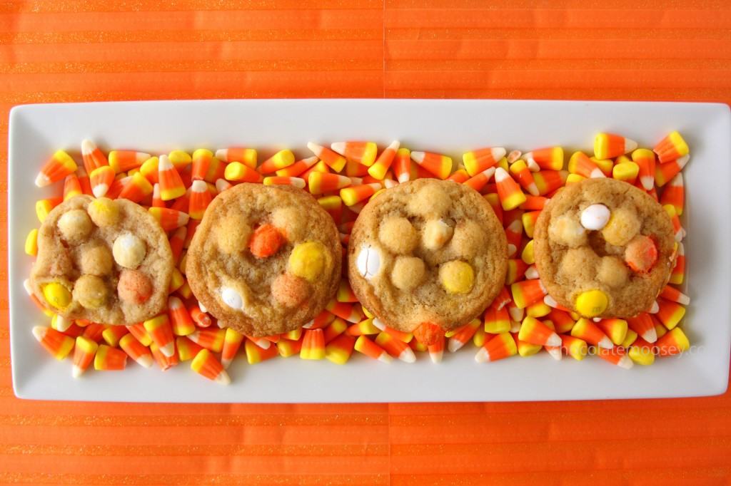 White Chocolate Candy Corn MnM Cookies