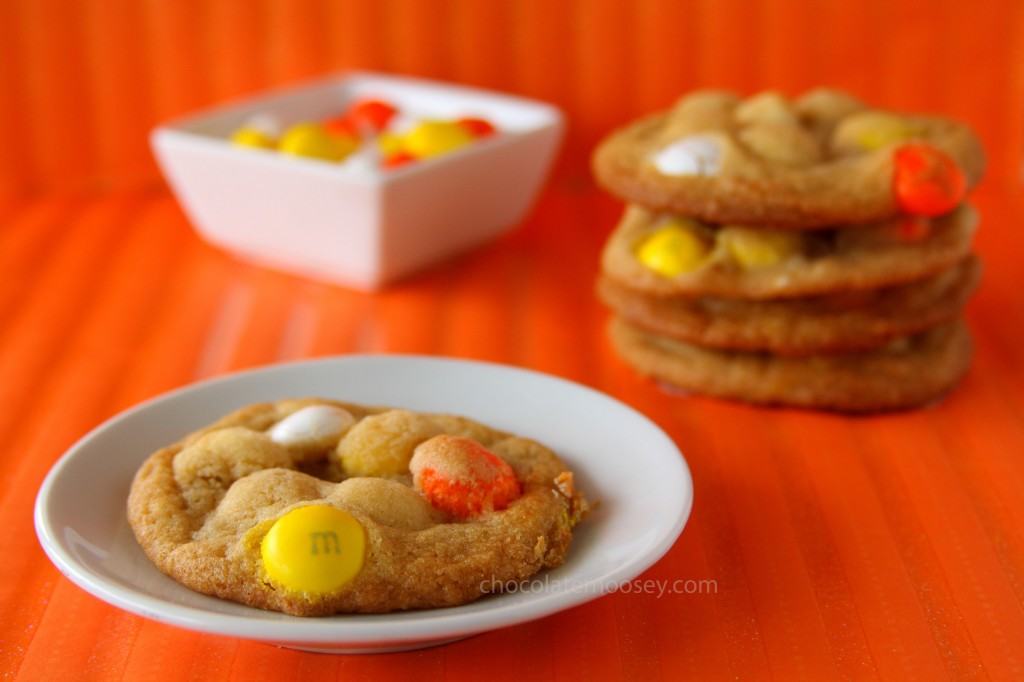 White Chocolate Candy Corn MnM Cookies