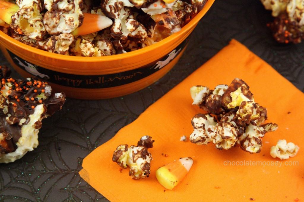 Halloween Candy Corn Chocolate Popcorn from www.chocolatemoosey.com Halloween Candy Corn Chocolate Popcorn