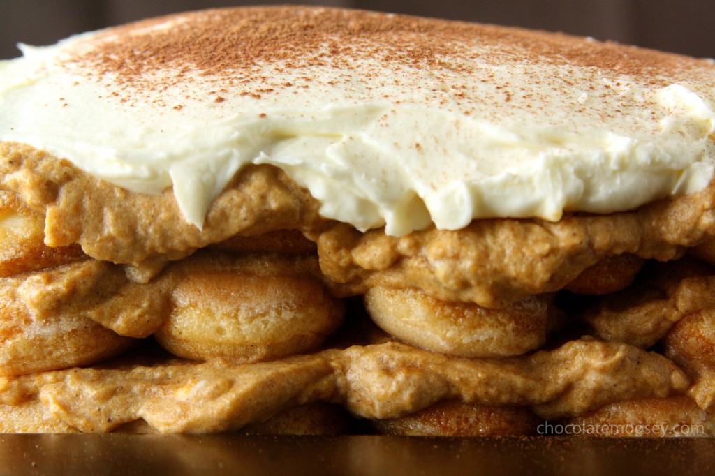 Pumpkin Tiramisu with Pumpkin Butter Caramel Sauce Pumpkin Tiramisu with Pumpkin Butter Caramel Sauce