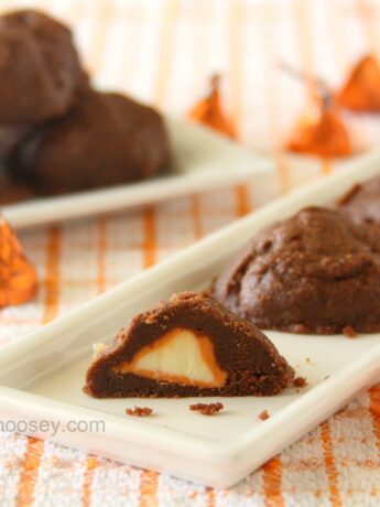 Stuffed Pumpkin Spice Kiss Cookies