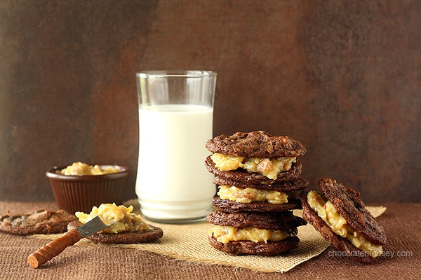 Award Winning German Chocolate Cake Sandwich Cookies