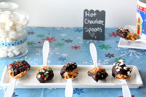 Chocolate Peanut Butter Hot Chocolate Spoons from www.chocolatemoosey.com Chocolate Peanut Butter Hot Chocolate Spoons