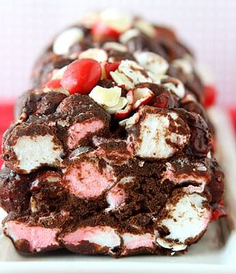 No Bake Fudgy Peppermint Cathedral Cookies