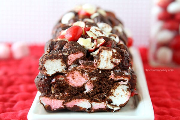 No Bake Fudgy Peppermint Cathedral Cookies